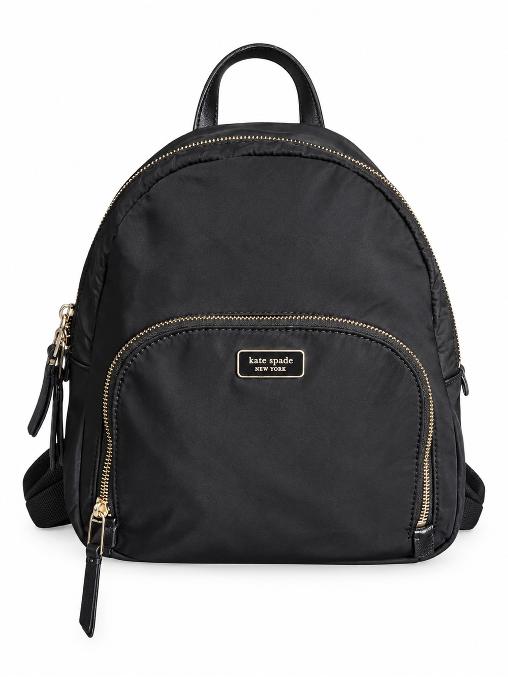 Kate Spade Watson Lane Hartley Black Nylon Backpack Gold Zip Travel